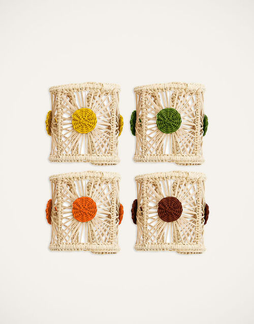 La DoubleJ Napkin Rings Set Of 4 Mixed RNG0003RAF007MIX0004