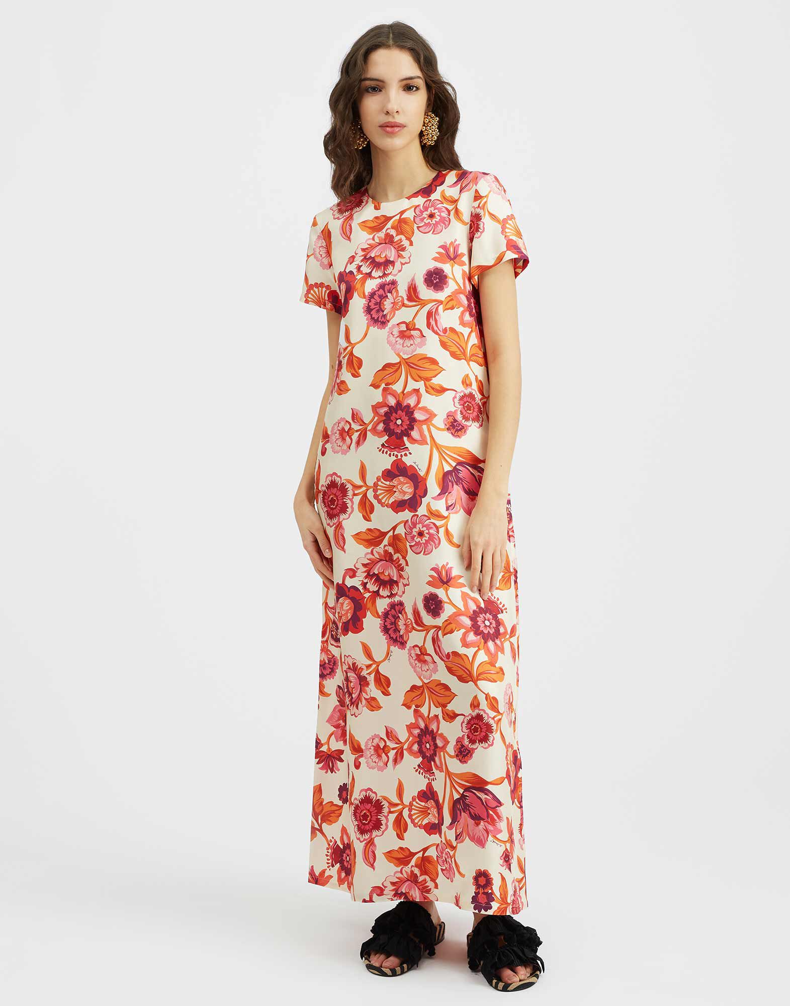 La DoubleJ Swing Dress Hottie Cream DRE0001SIL001HOT01WH03