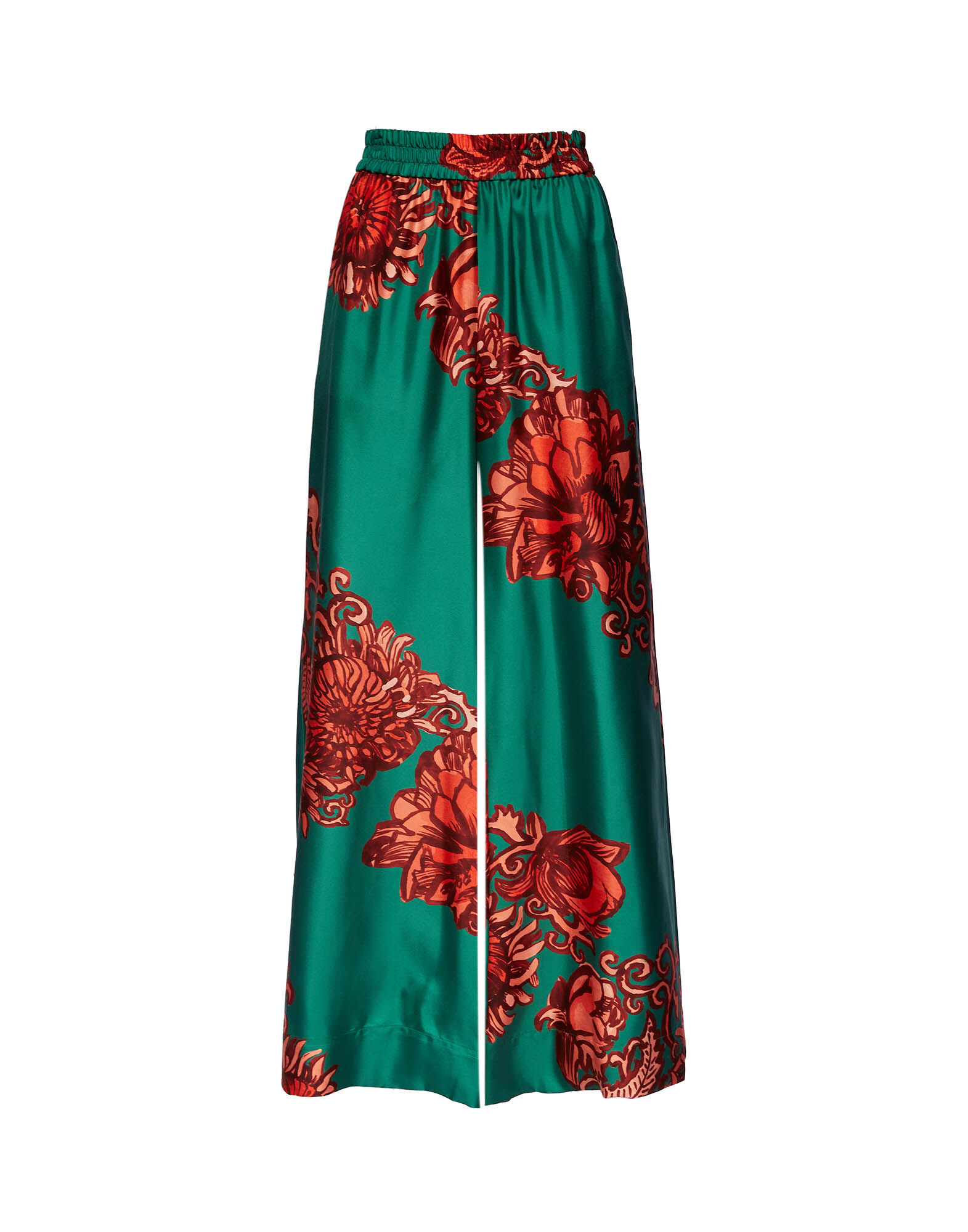 La DoubleJ Palazzo Pants Anemone Ghirlanda TRO0003SIL001ANE03GR02