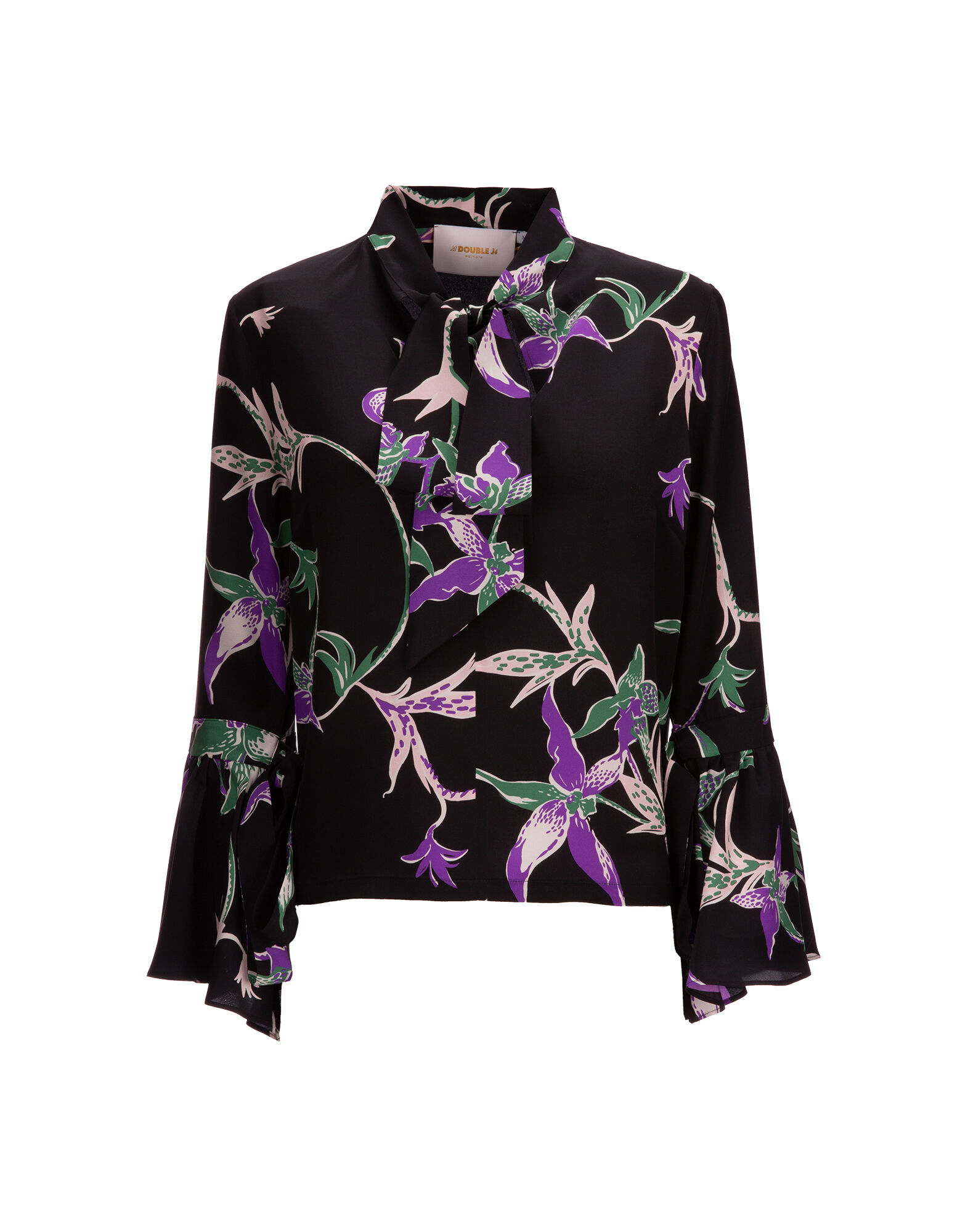 LaDoubleJ Happy Wrist Top Orchidee Nero SHI0011CRE001ORC0003