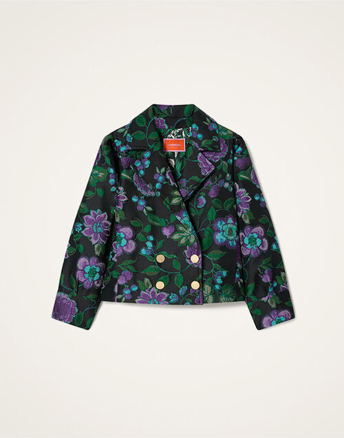 La DoubleJ Victoria Jacket Botanical Black JAC0201JCQ144BOT01BL01