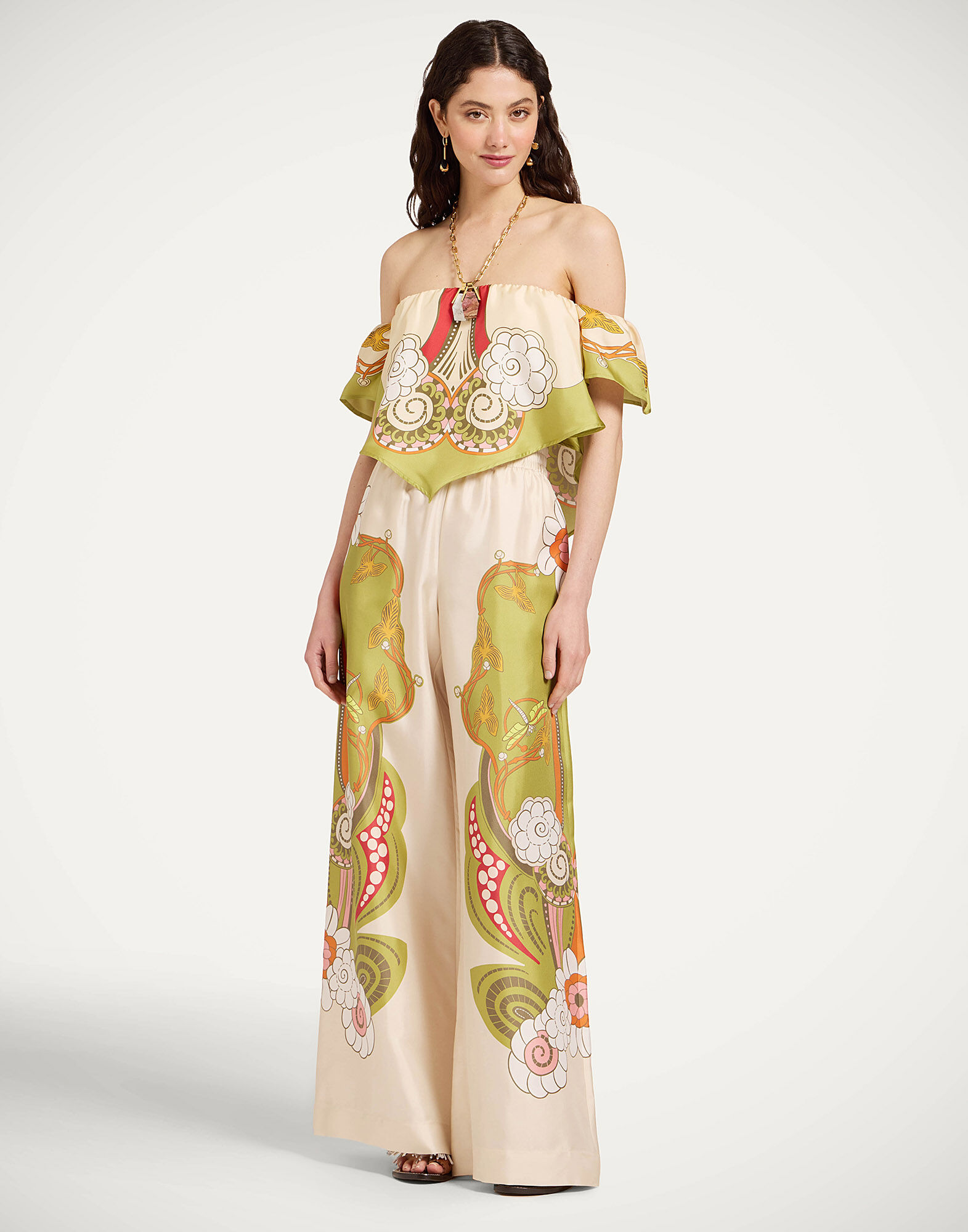 La DoubleJ Sand Dollar Top Ambrosia Plac&eacute;e Green TOP0153SIL017AMB03GR02