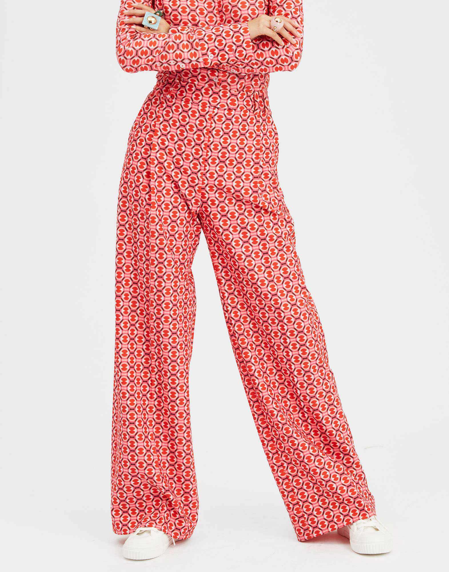 La DoubleJ Loose Pants Sugar Rush Red TRO0113JER034SUG01RE01