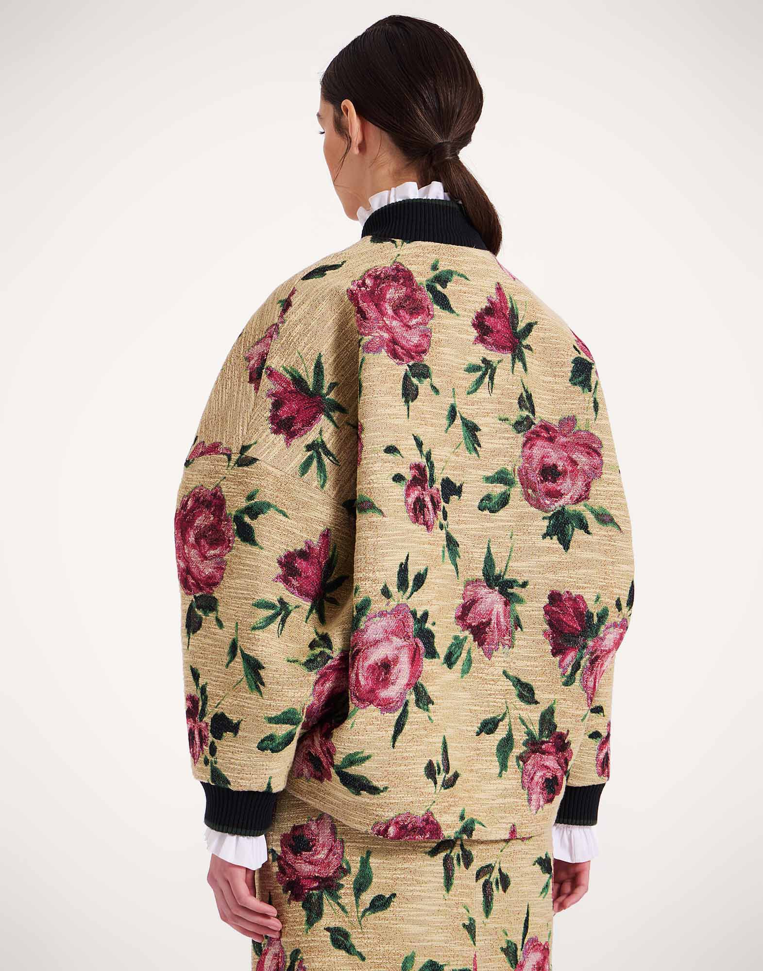 La DoubleJ Brooklyn Bomber Roses Light Beige JAC0128COT069ROS06BR01