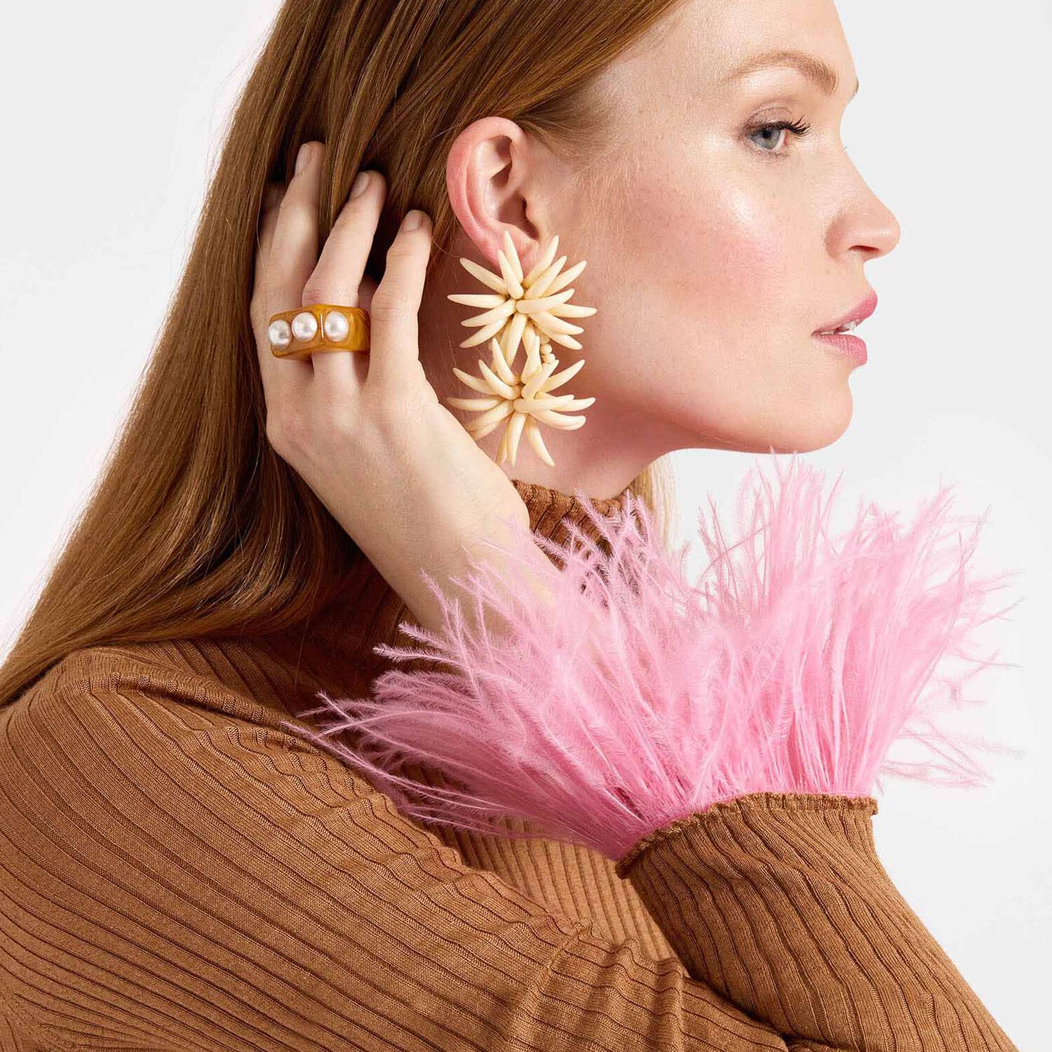 La Doublej Nefertiti Ring In Solid Rust