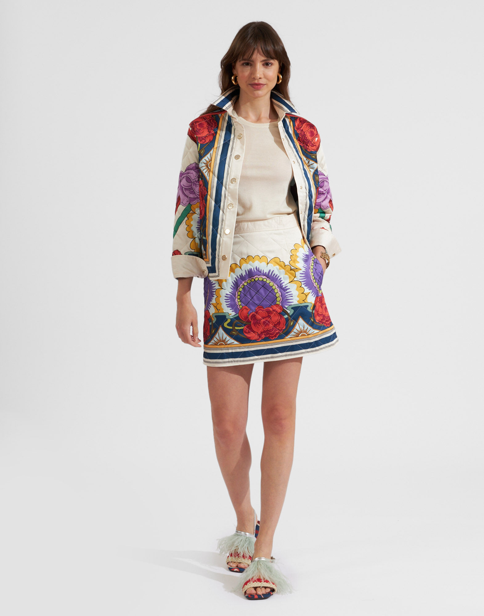 La DoubleJ Edie Jacket Taormina Plac&eacute;e Ivory JAC0068POL002LRT01WH04