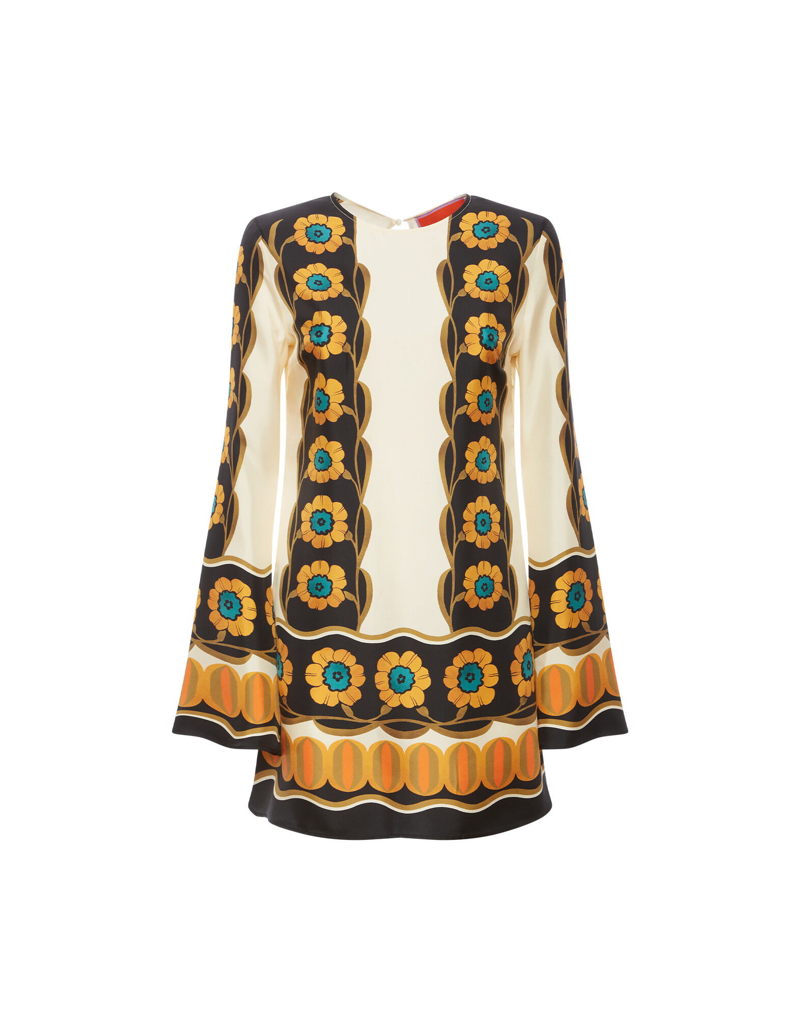 La DoubleJ Mini Supreme Swing Dress Daisychain Plac&eacute;e Orange DRE0619VIS011ROP04OR02