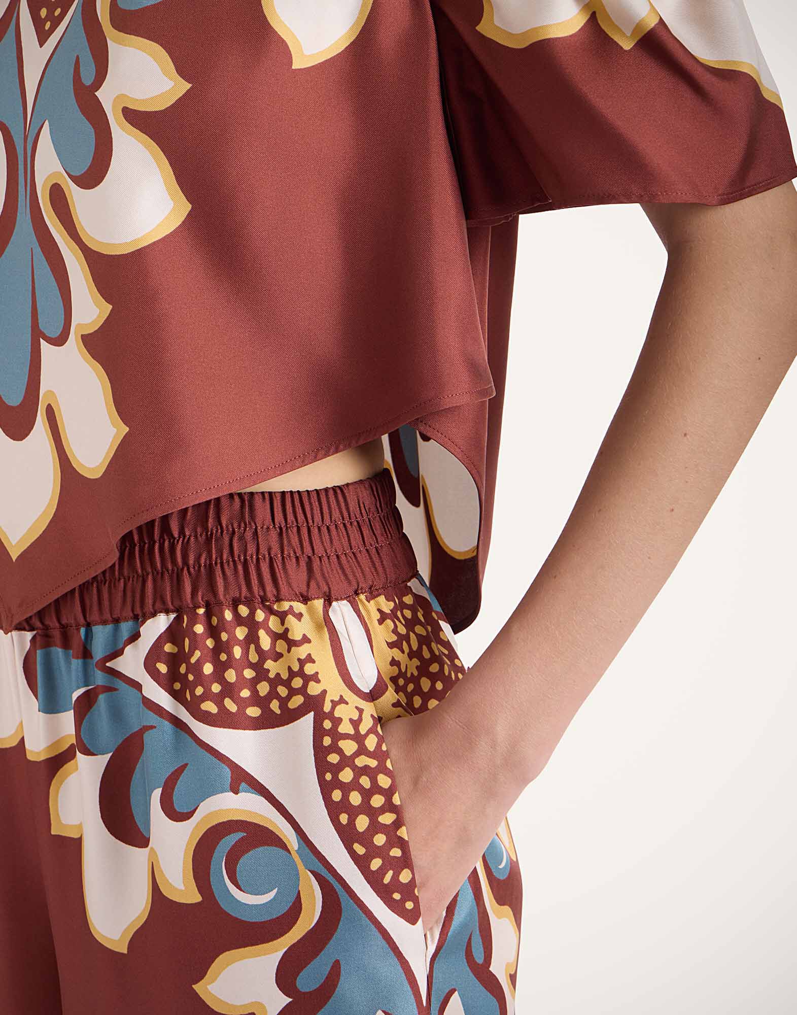 La DoubleJ Palazzo Pants Palazzo Plac&eacute;e Chocolate TRO0026SIL006PAL08BR07