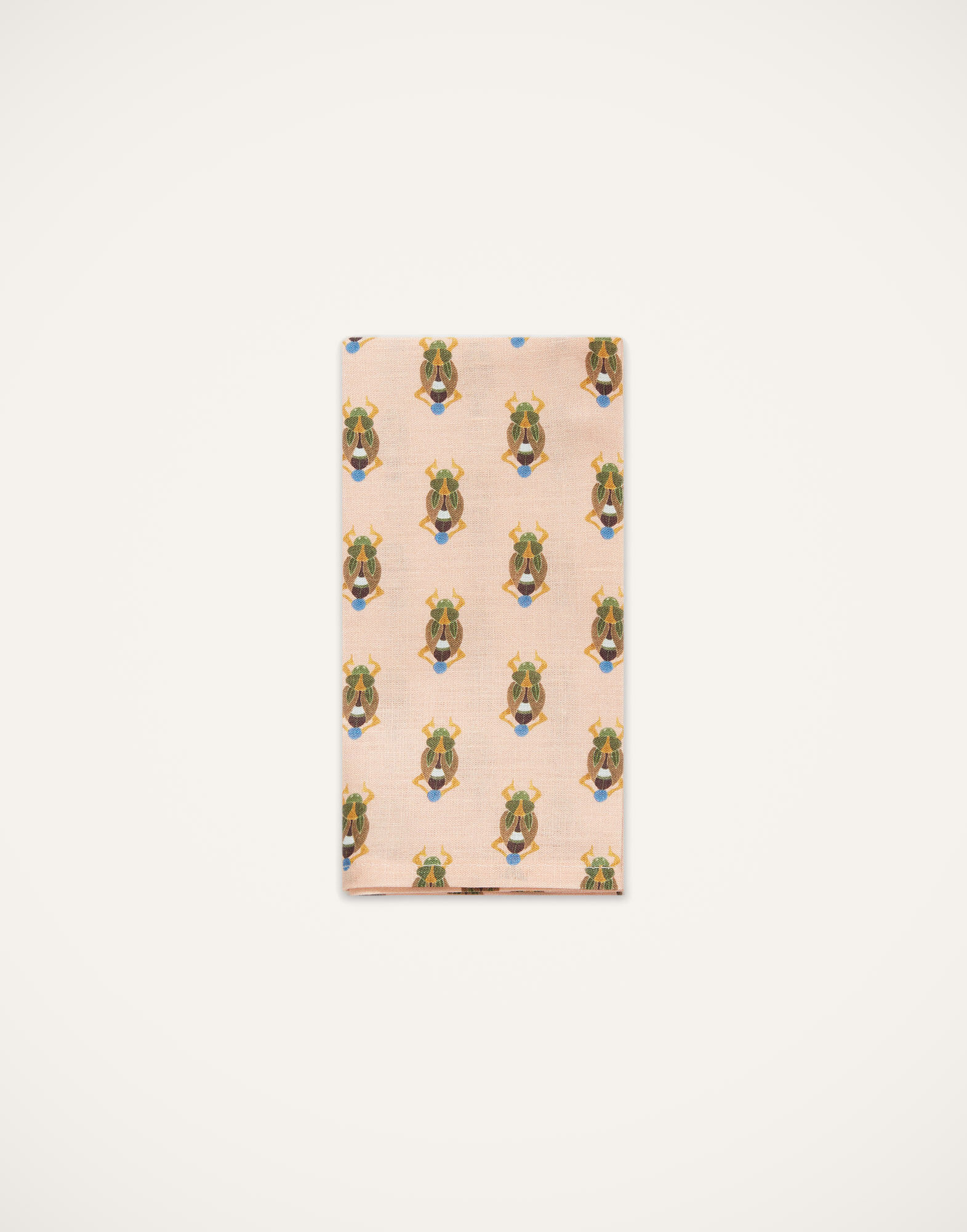 La DoubleJ Large Napkins Set Of 2 Pink Scarab NAP0006LIN001SCR0002