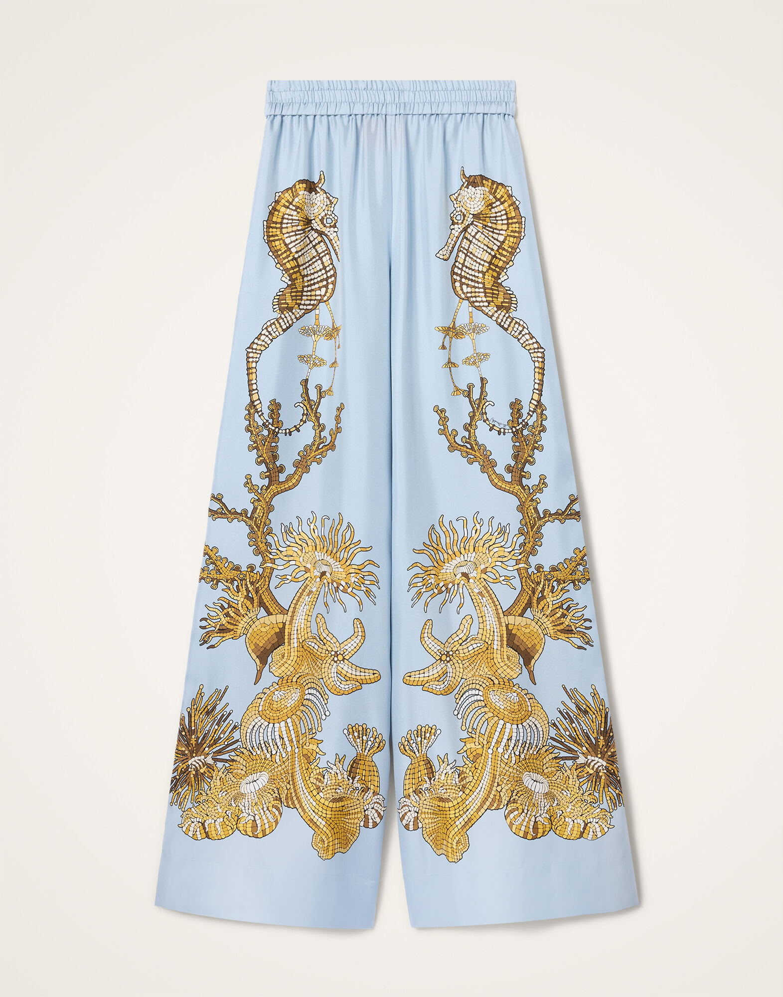 La DoubleJ Palazzo Pants Oceania Plac&eacute;e Light Blue TRO0026SIL026OCE01BU01