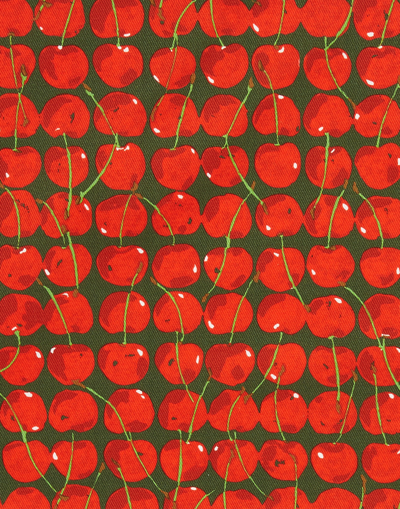 La DoubleJ Dishtowel Cherries Verde DST0001COT019CHY0004