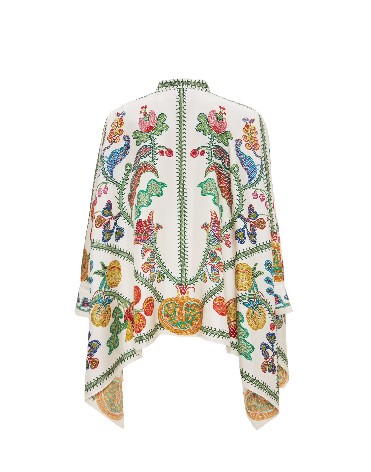 La DoubleJ Foulard Shirt Grenadilla Plac&eacute;e Off White SHI0059SIL006GRN01WH05