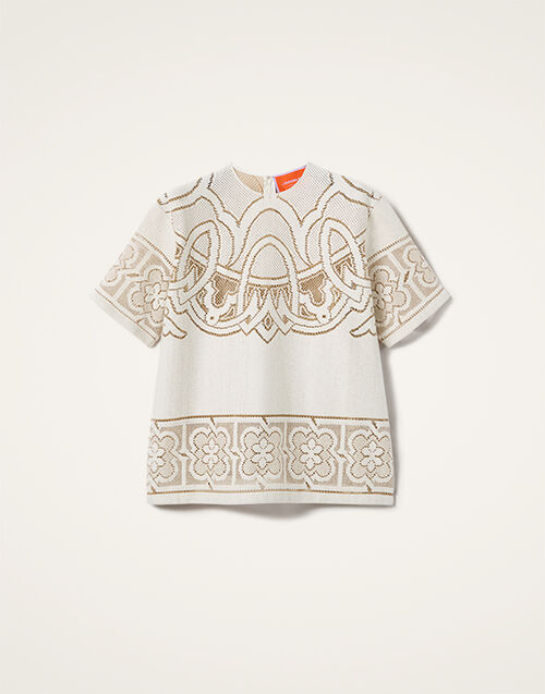 La DoubleJ Lacey House T-Shirt Solid White Smoke TSH0035EMB006SOLIDWH02