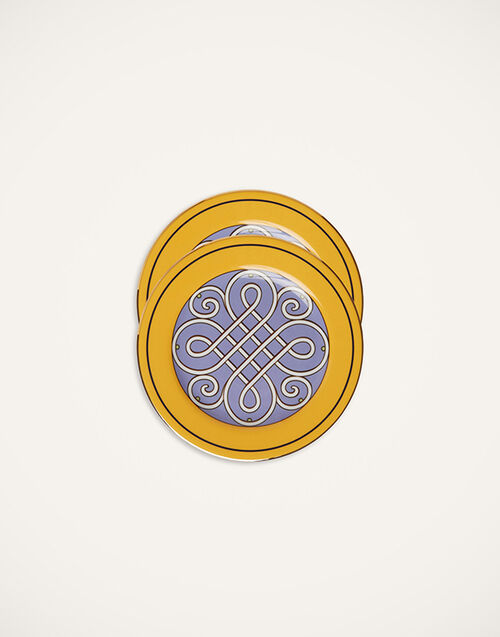 La DoubleJ Dessert Plates Set Of 2 Cortile Yellow DIS0063CER001CRL0004