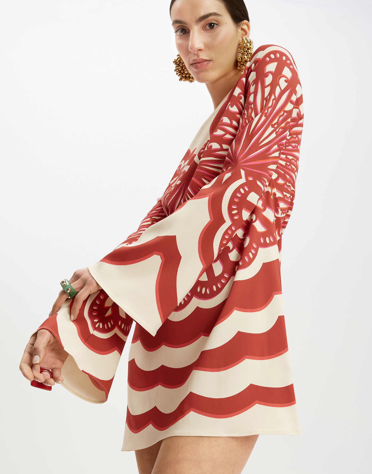 La DoubleJ Mini Supreme Swing Dress Fans Plac&eacute;e Red DRE0619VIS011FAN03RE01