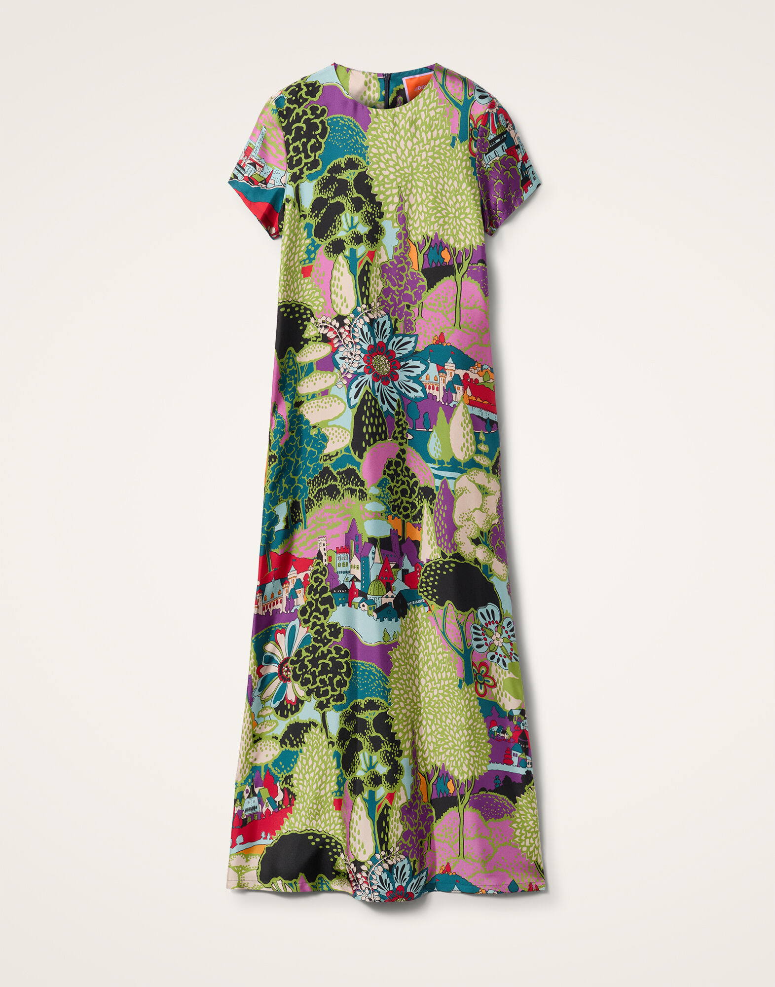 La DoubleJ Swing Dress Paesaggio DRE0001SIL001PAE0001