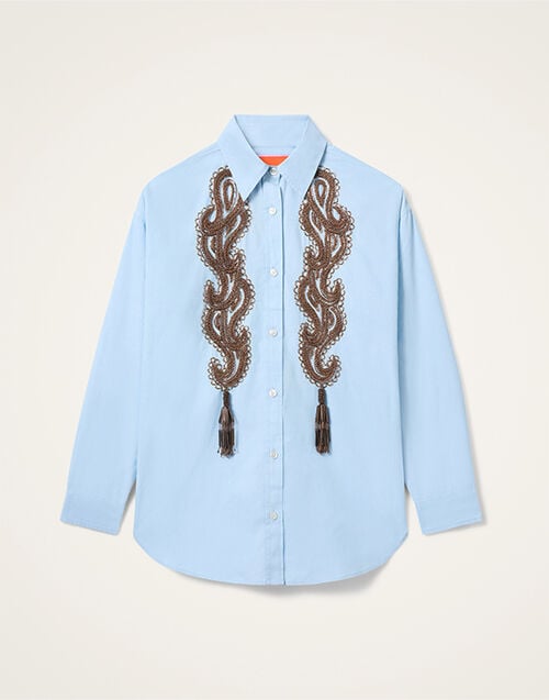 La DoubleJ Better Than Your Boyfriend's Shirt Solid Light Blue SHI0177COT082SOLIDBU01