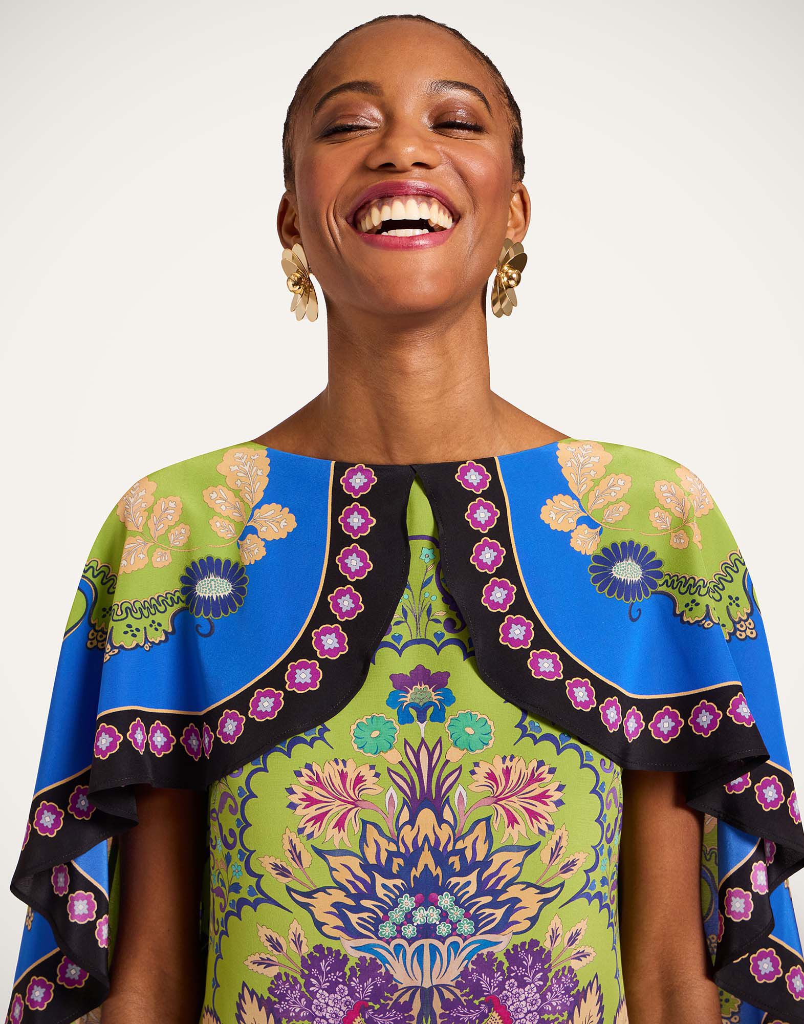 La DoubleJ Magic Dress Cornucopia Plac&eacute;e Green DRE0959CRE002CRN03GR02