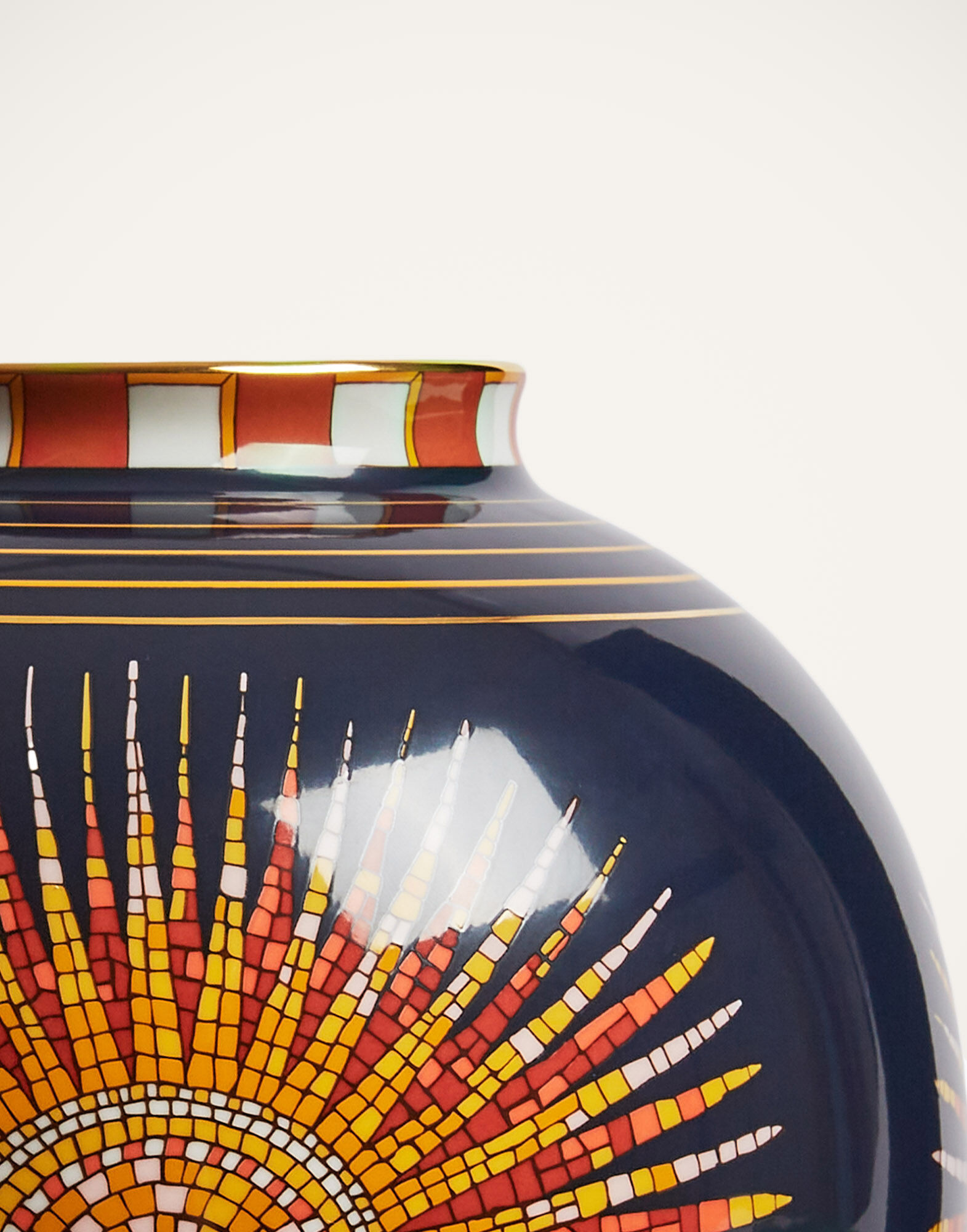 La DoubleJ Bubble Vase Sunrays Midnight VAS0003CER001SNR02BU04