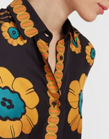 La DoubleJ Boy Shirt Daisychain Plac&eacute;e Orange SHI0040SIL006ROP04OR02