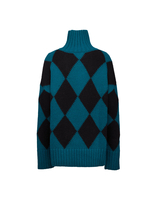 La DoubleJ Argyle Sweater Green / Black PUL0091KNI064VAR0165