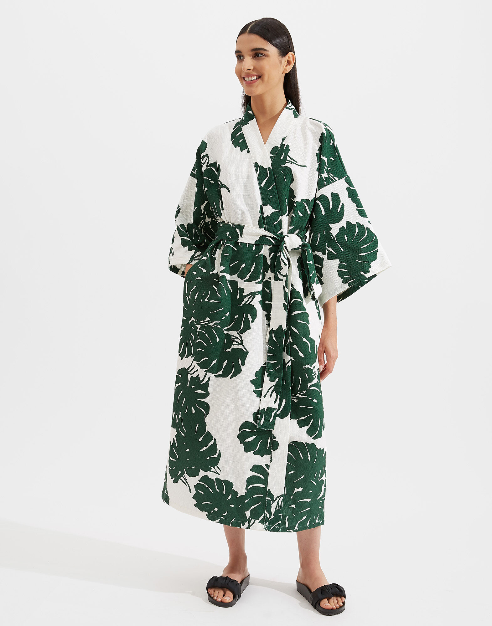 La DoubleJ Unisex Big Robe Monstera JAC0035COT024MON0001