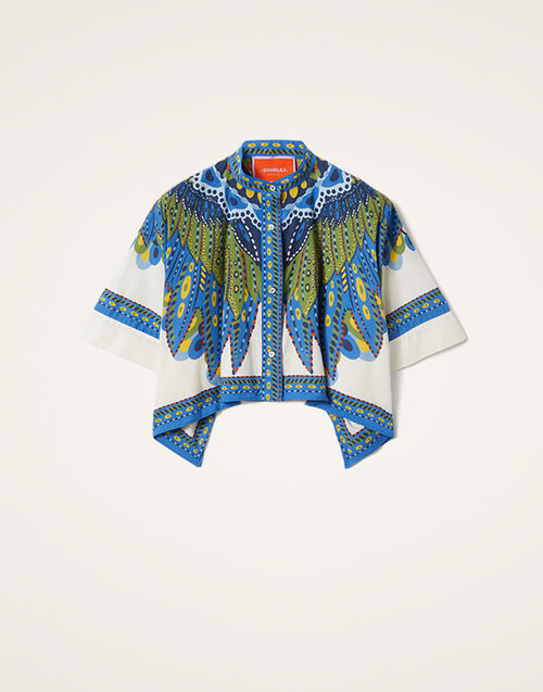 La DoubleJ Mini Foulard Shirt Chakra Placée Multicolor SHI0091COT056CHA05MU01