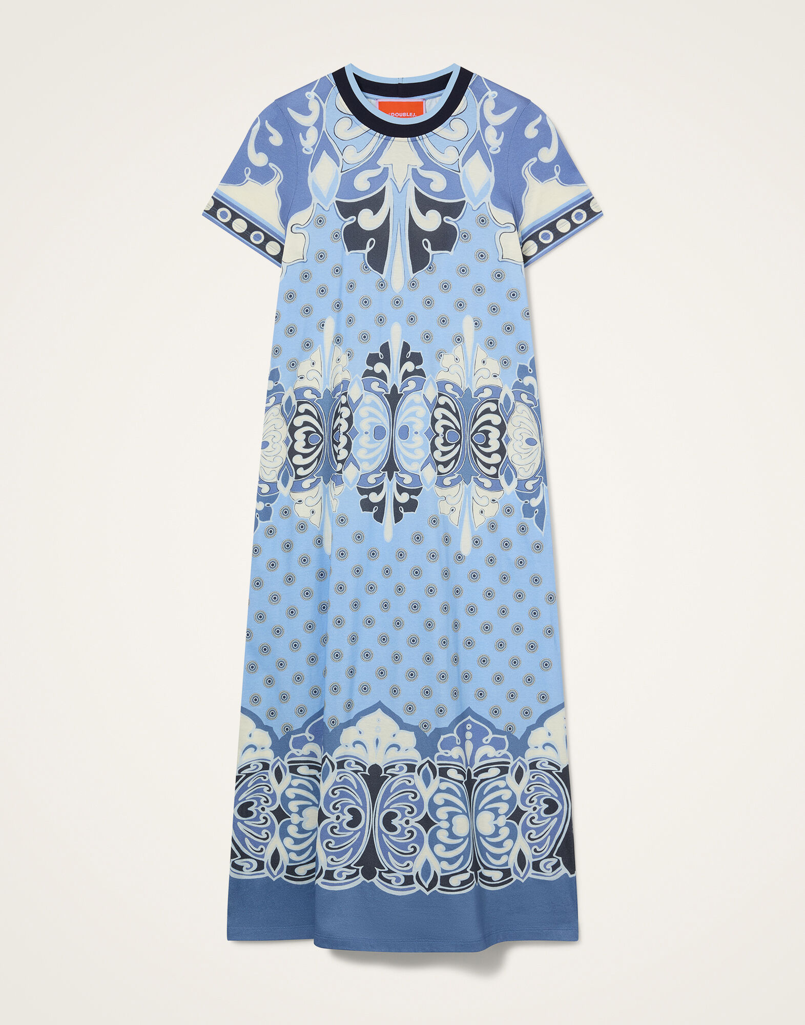 La DoubleJ Sporty Swing Dress Cocoon Plac&eacute;e Blue DRE1106JER085COC02BU03