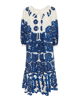 LaDoubleJ Folk Dress Parnaveg Cuore Blu DRE0230COT015PAC0002