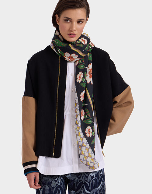 La DoubleJ Foulard 140 Mayfair Black SCA0060MOS001MAY01BL01