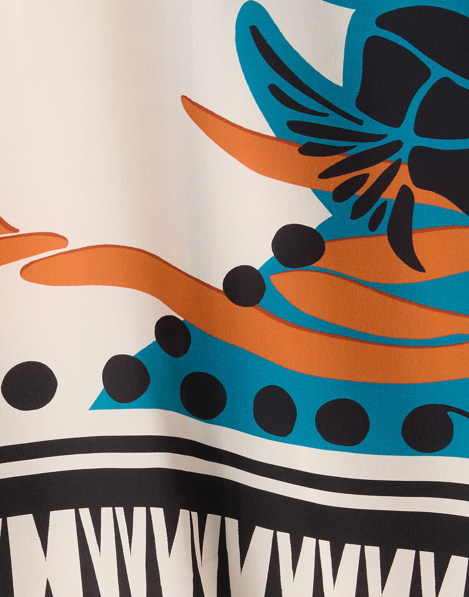 La DoubleJ Maria Cape Florence Plac&eacute;e Ivory SCA0092CRE002FLO02WH04