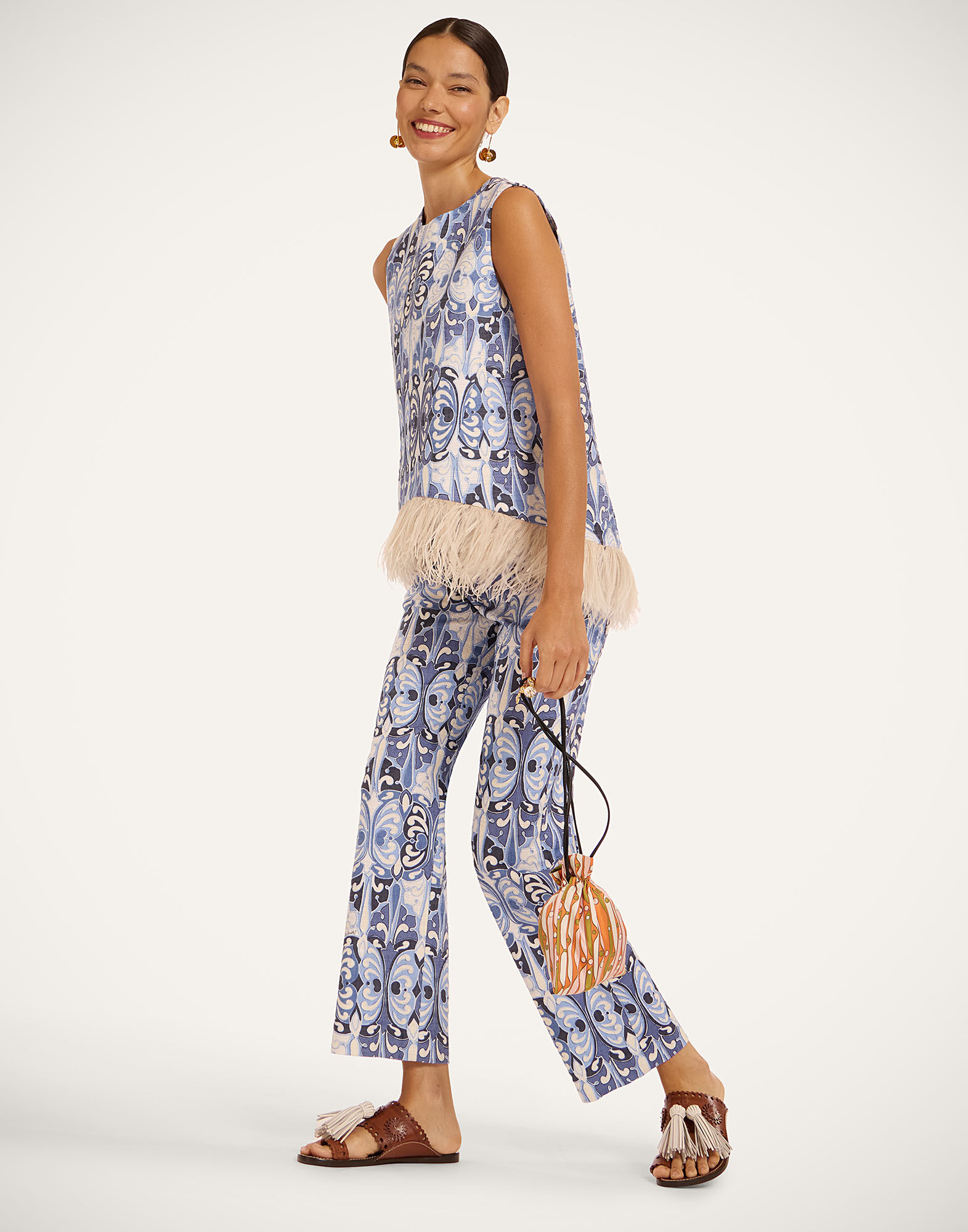 La DoubleJ 24/7 Pants Cocoon Blue TRO0069COT005COC01BU03