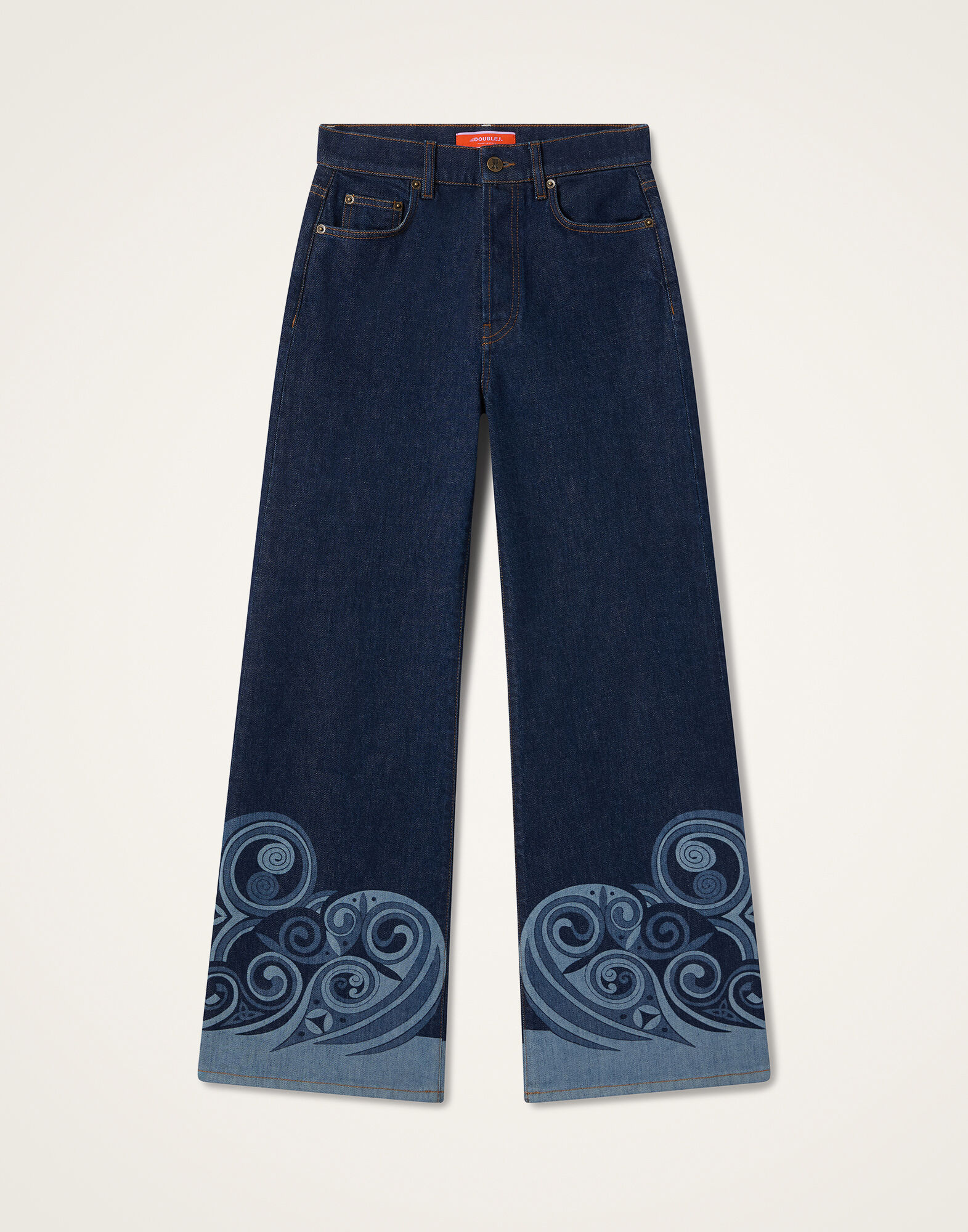 La DoubleJ The Cropped Flare Jean Kells Plac&eacute;e Indigo TRO0202DEN015KEL03BU15