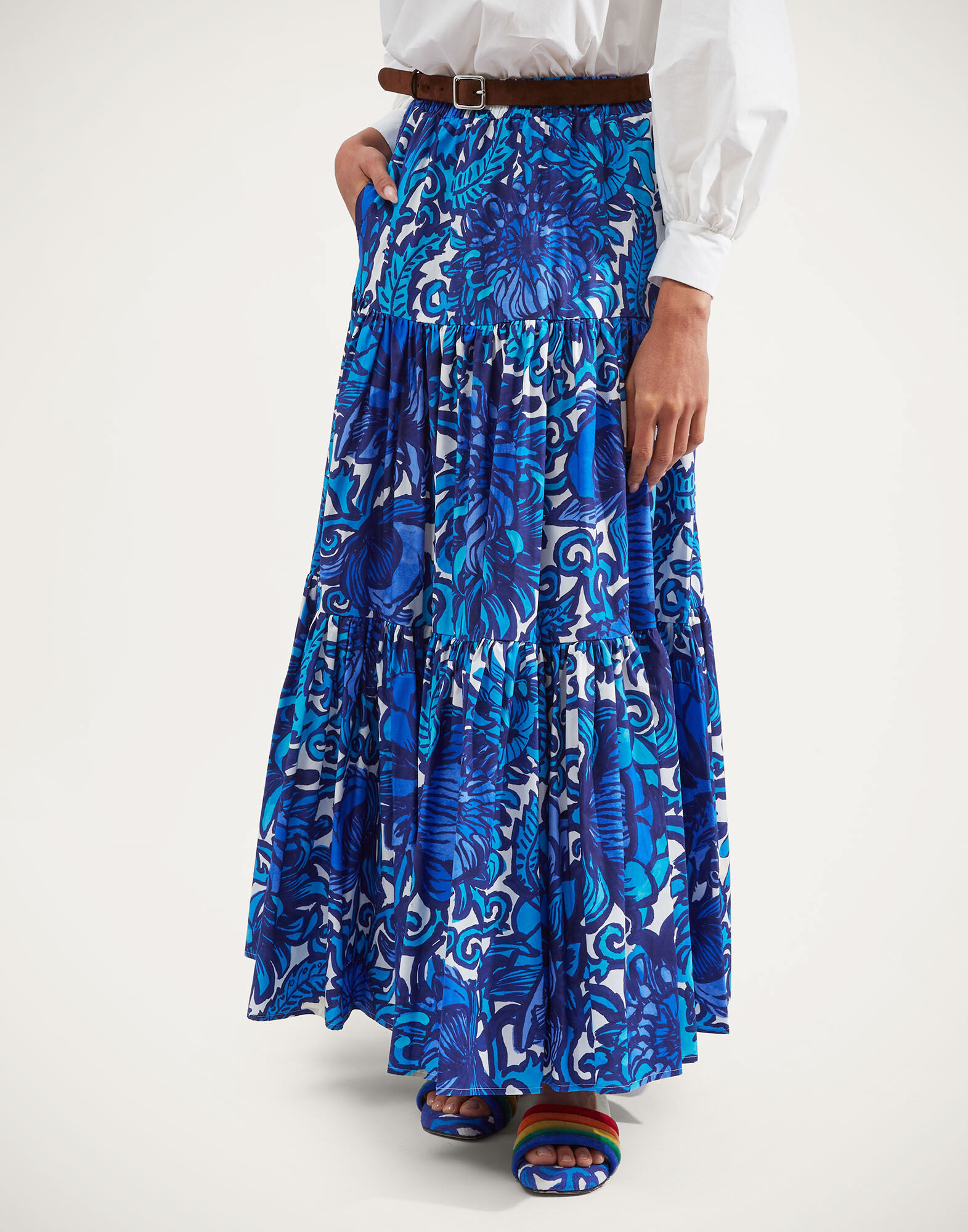 La DoubleJ Big Skirt Anemone SKI0001COT039ANE01BU03