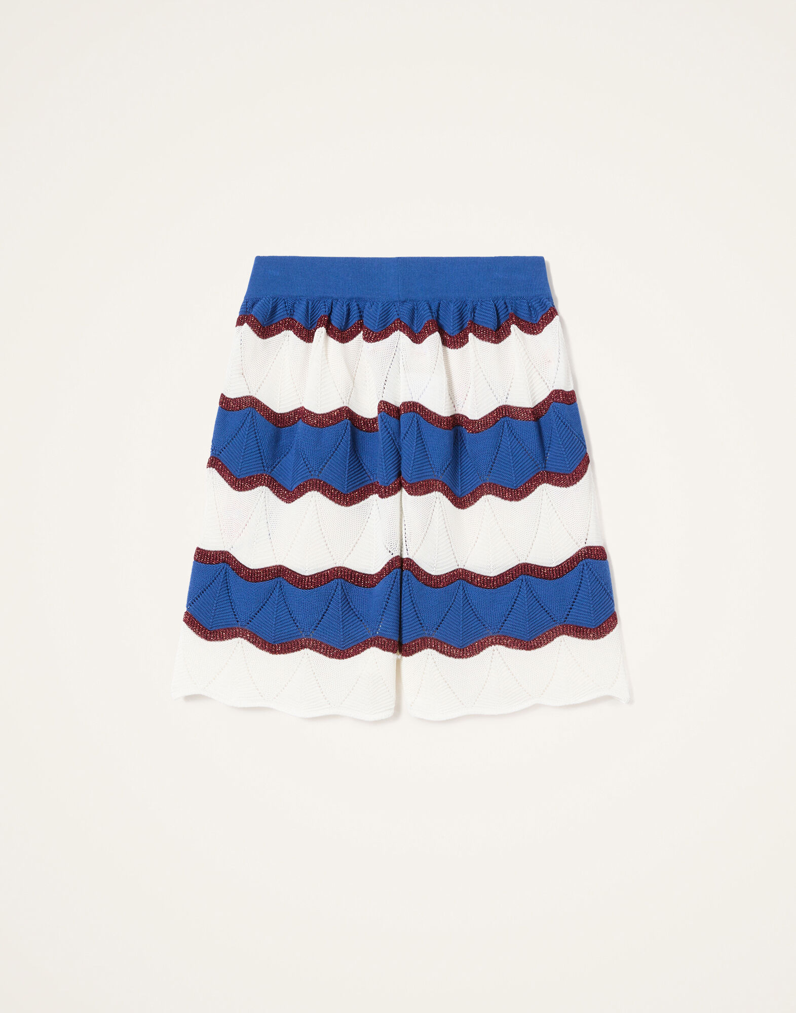 La DoubleJ Hang Ten Shorts Color Block Ivory & Blue TRO0189KNI195VA430BR05