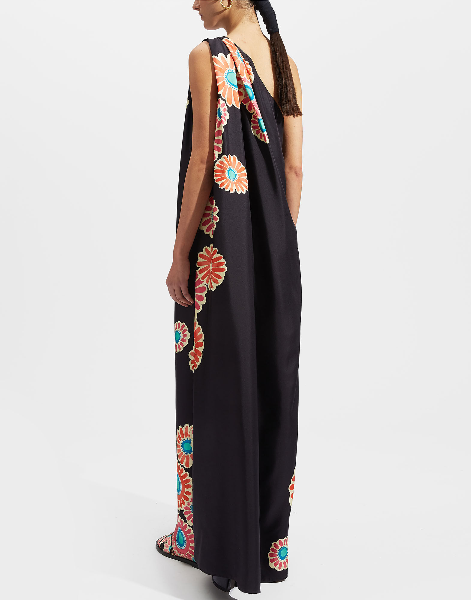 La DoubleJ Roy Dress Daisy Plac&eacute;e Black DRE0304SIL006DAY0006