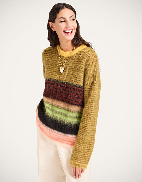 La DoubleJ Brera Sweater Multicolor Yellow PUL0320KNI181VA425OR02