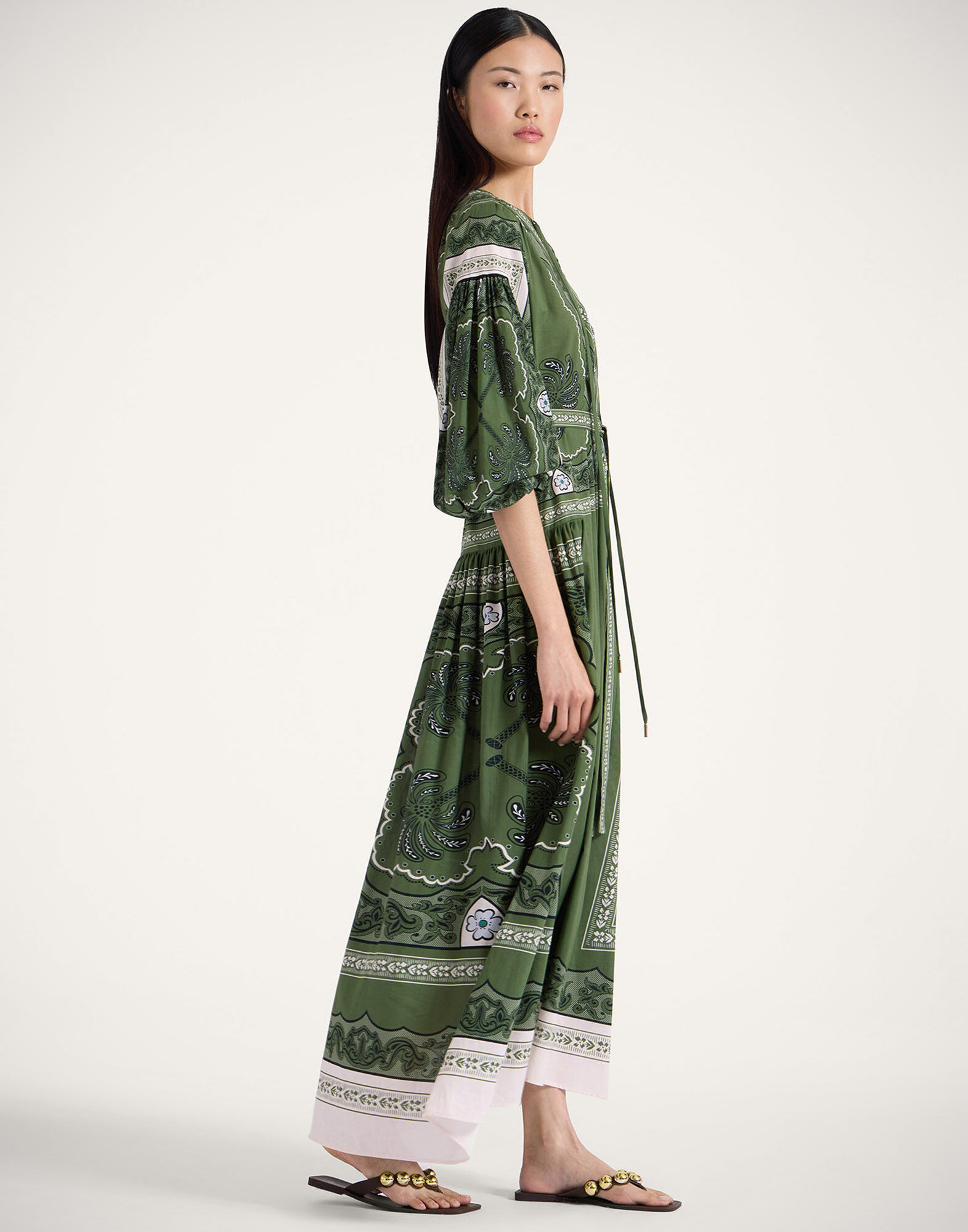 La DoubleJ Viviana Dress Mirage Plac&eacute;e Green DRE0716COT056AGE01GR02