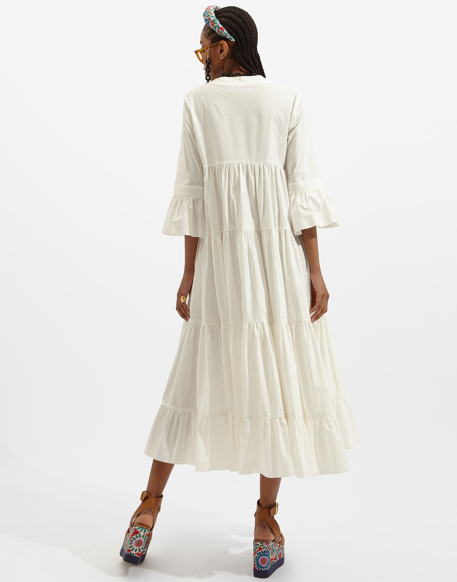 La DoubleJ Jennifer Jane Dress Solid White Smoke DRE0114COT001AVO0004