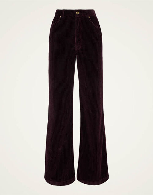 La DoubleJ The Flare Pants Solid Purple TRO0140VEL013SOLIDPU01