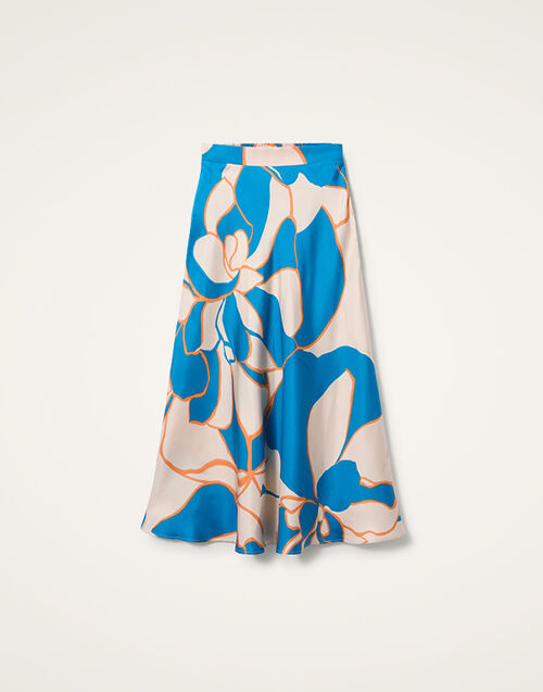 La DoubleJ Lungomare Skirt Dea Dahlia Blue Petrol SKI0089SIL001MGN01BU05