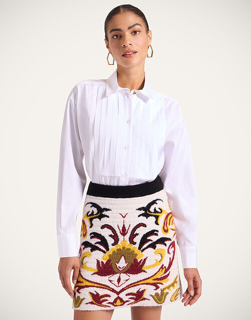 La DoubleJ Peggy Shirt Solid White SHI0115COT064SOLIDWH01