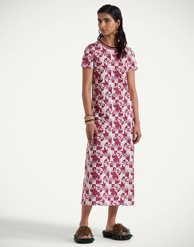 womens jersey swing dress ASOS Design - Textured Jersey Midi Swing Dress - Women - Polyester/Elastane - S