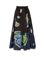 LaDoubleJ Sardegna Skirt &#40;Placed&#41; Butterfly Nero SKI0044COT015BUT0004