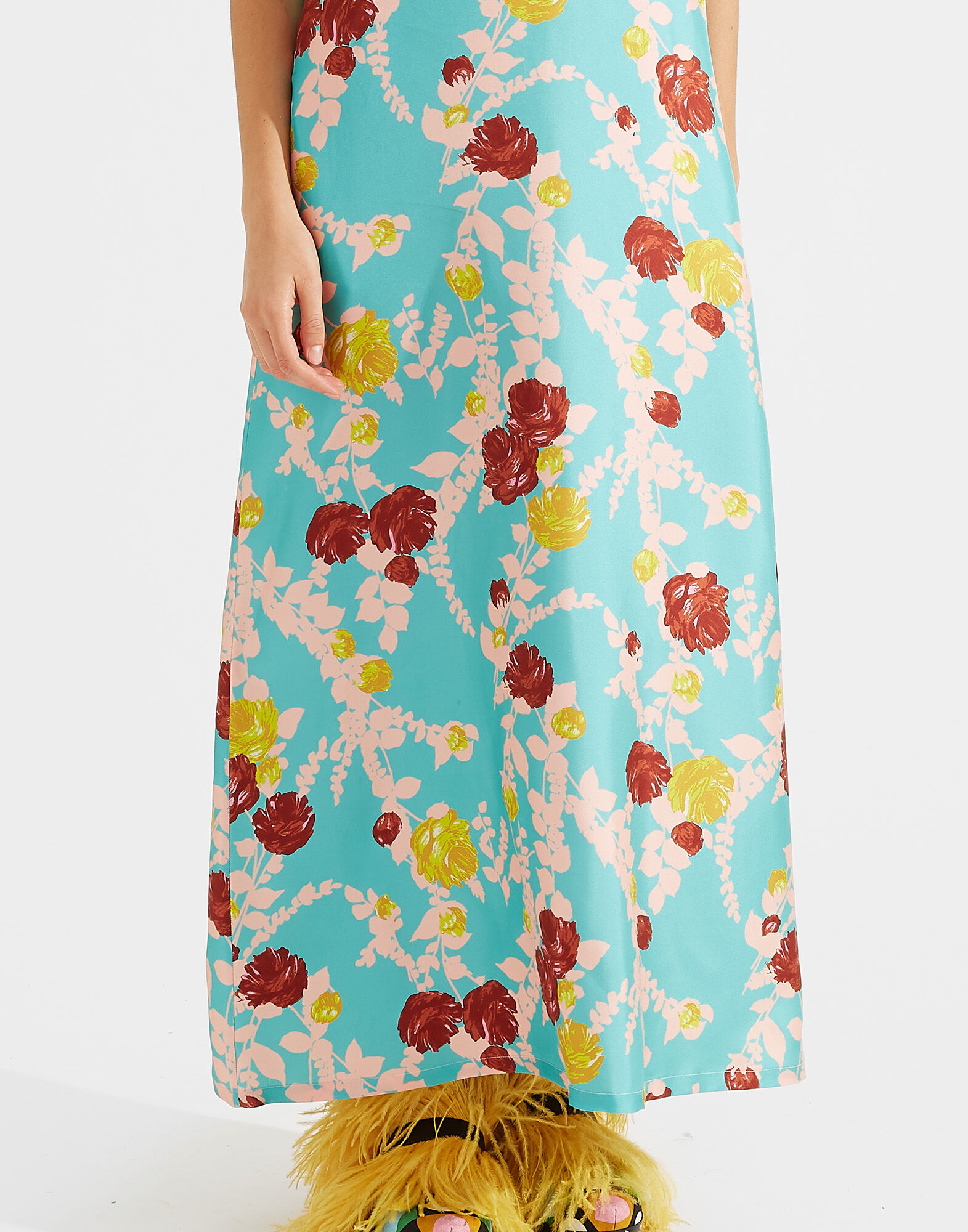 LaDoubleJ Swing Dress Winter Rose Turchese DRE0001SIL001WTR0002