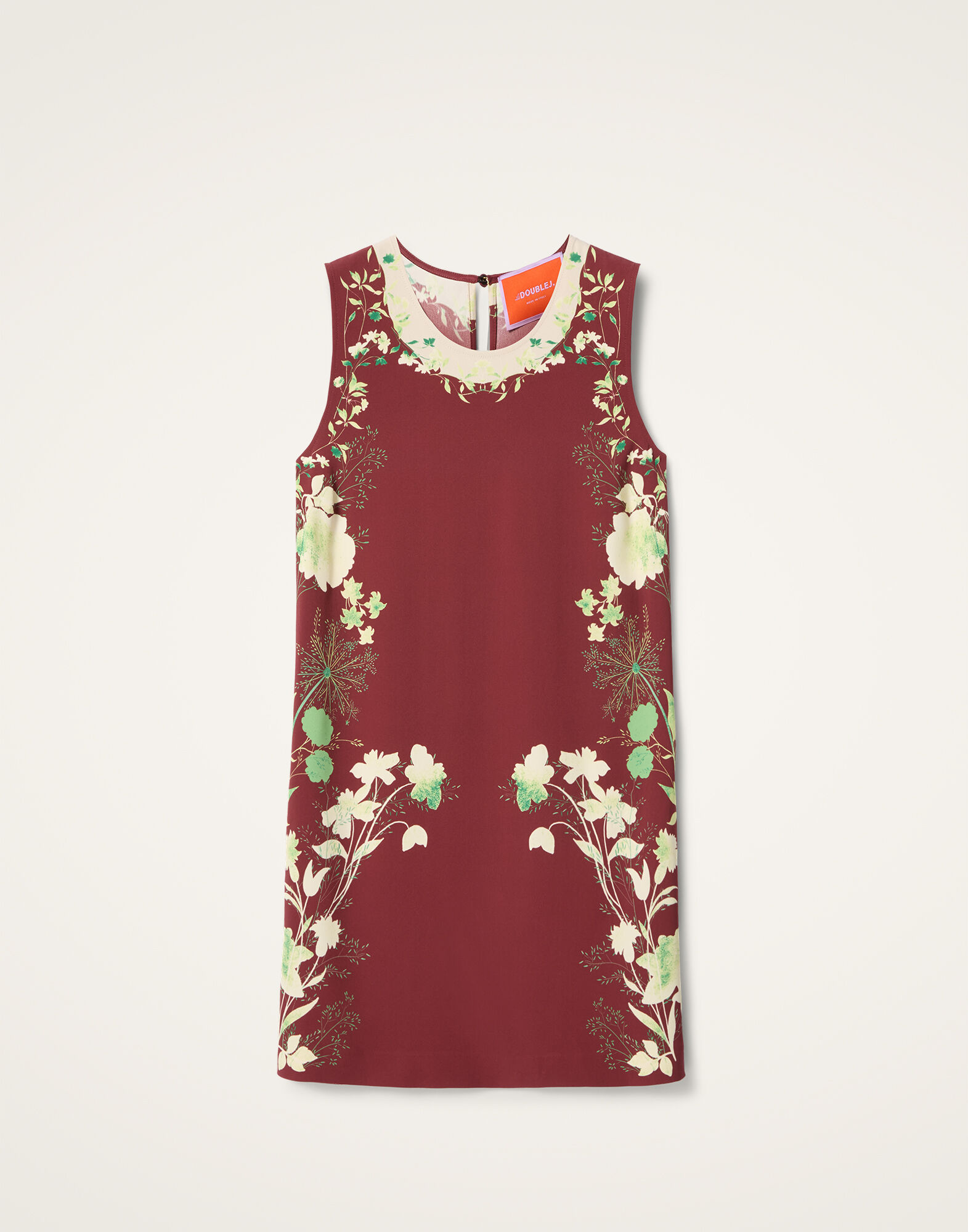 La DoubleJ Stretch Tunic Woodland Plac&eacute;e Burgundy TOP0053VIS011WOD01RE02