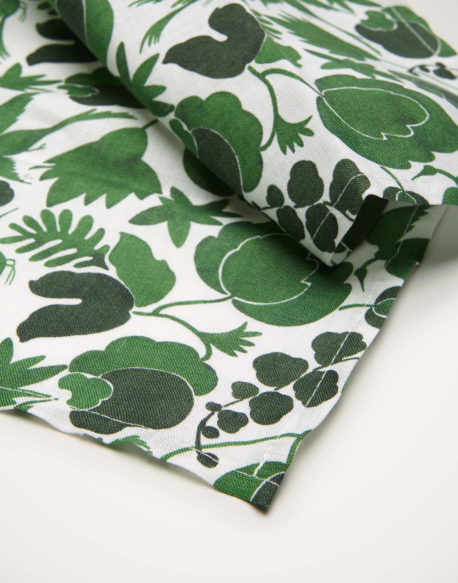 La DoubleJ Large Napkins Set Of 2 Wildbird Verde Small NAP0006LIN001CER0021