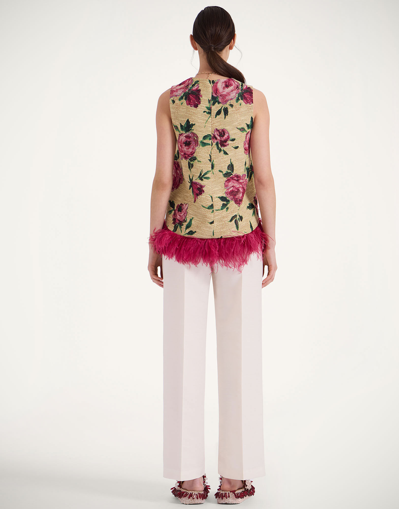 La DoubleJ Let Loose Pants Solid Ivory TRO0149CAD001SOLIDWH04