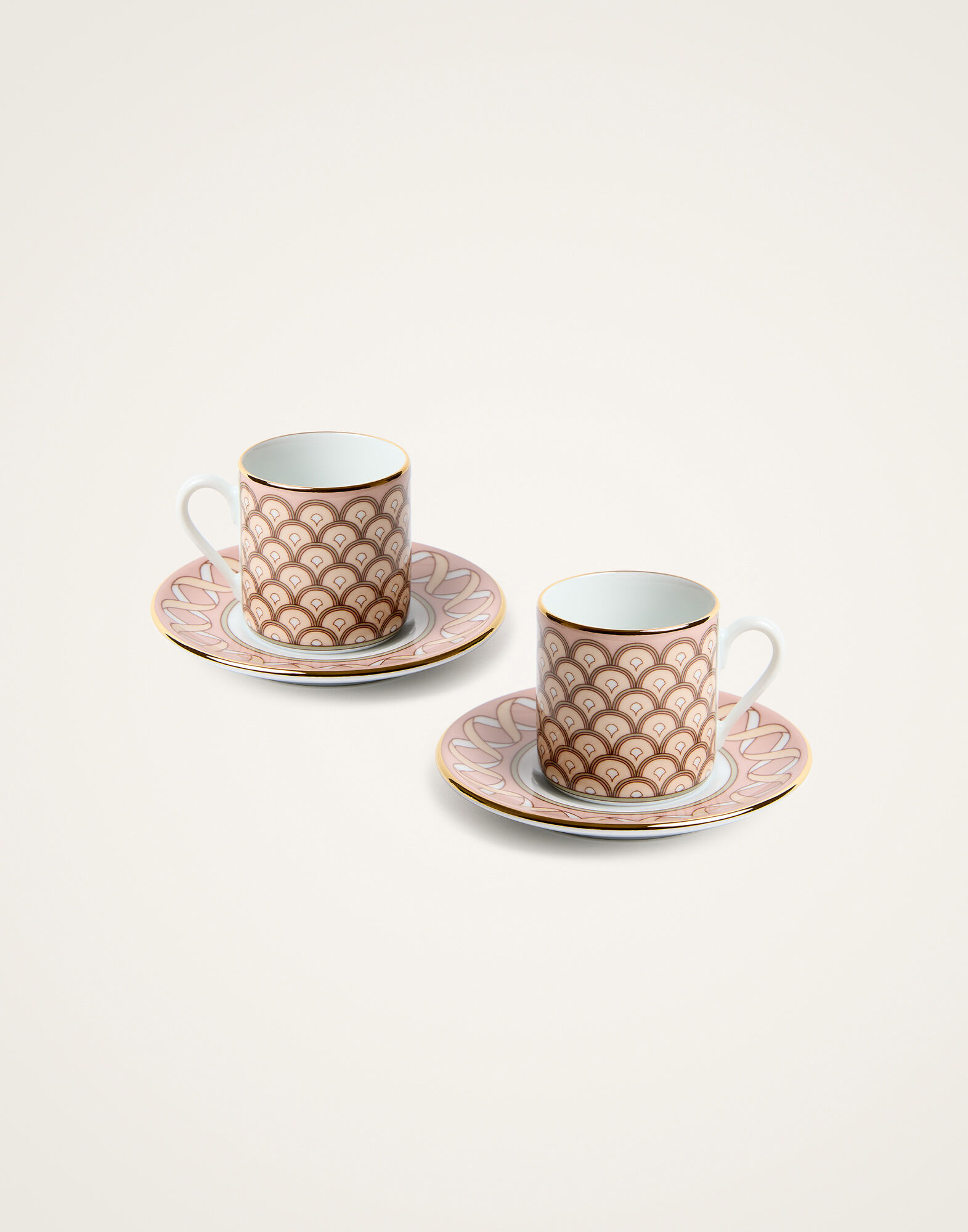 La DoubleJ Impero Espresso Cup Set Of 2 Odysseus Dusty Pink CUP0011CER001ODY01PI10