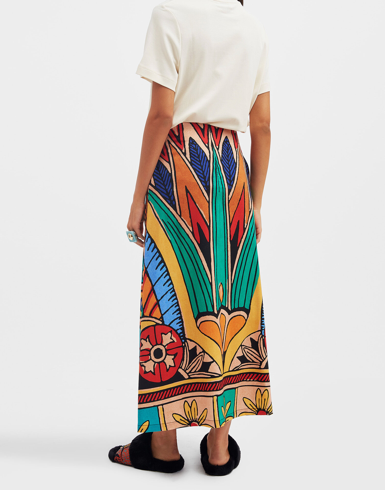 La DoubleJ A-Long Skirt Philae Plac&eacute;e SKI0018CAD001PHI01MU01